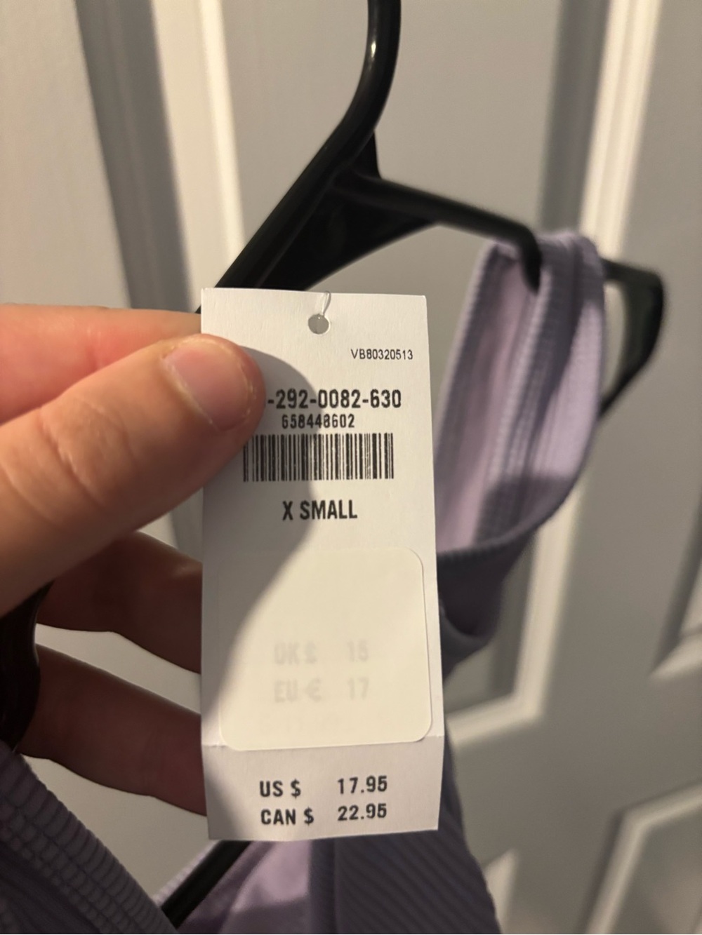 Hollister Ribbed Square-Neck Crop Tank in Lavender brand new size xs - Picture 3 of 4